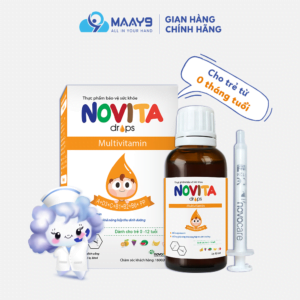 Vitamin tổng hợp Novita Drops giúp bé tăng đè kháng, ăn ngon hơn