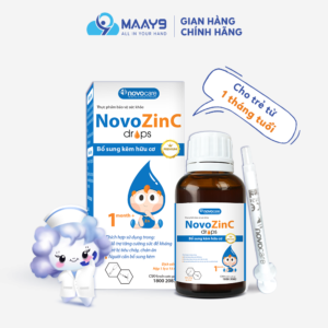 Kẽm hữu cơ NovoZinc Drops - không chát cho bé từ 1 tháng tuổi