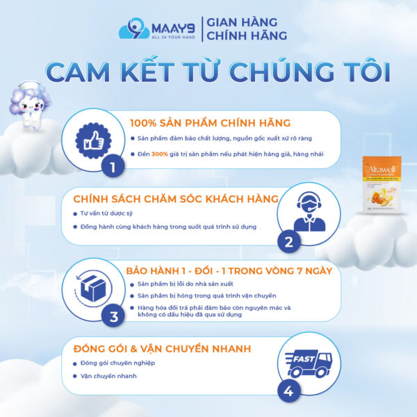 cam kết khi mua khăn y tế gừng nghệ altawell