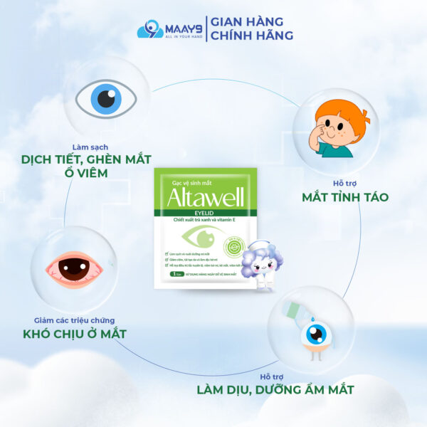 Công dụng của gạc vệ sinh mắt altawell