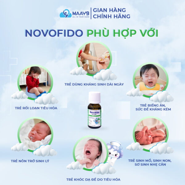 Men vi sinh novofido phù hợp với trẻ có hệ tiêu hóa kém