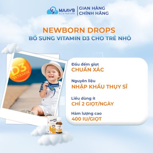 Lợi điểm khi sử dụng vita min D3 Newborn Drops Kid