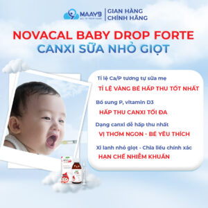 lợi điểm của canxi sữa novocal baby drop forte