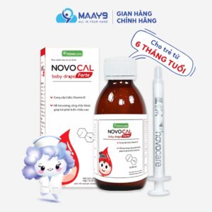 Canxi sữa Novocal Baby drops forte bổ sung canxi, vitamin D3