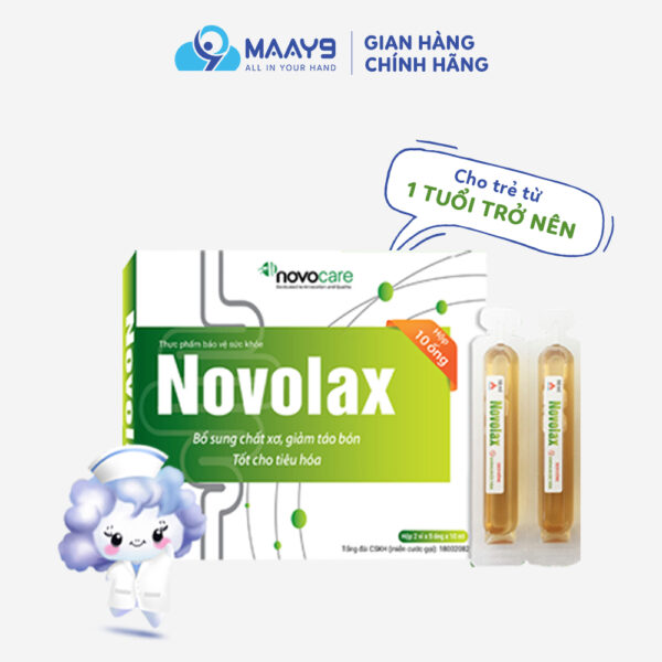 ống uống giảm táo bón novolax