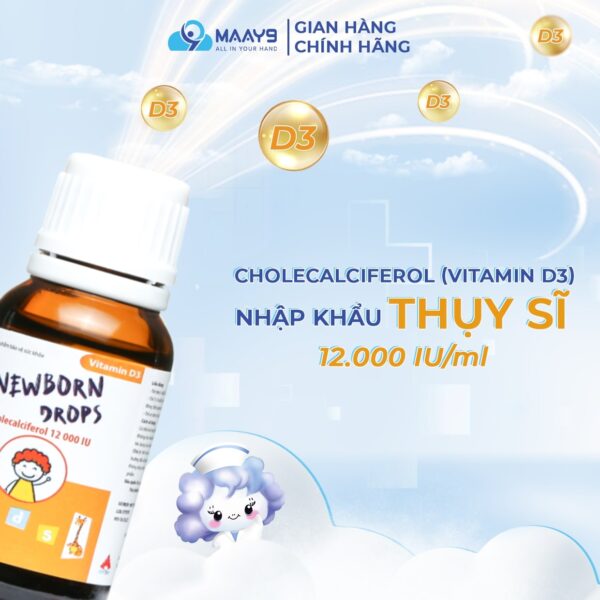 Thành phần của vitamin D3 Newborn Drops Kid