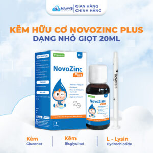 Kẽm cho bé NovozinC plus drops 20ml cho bé từ 1 tháng tuổi