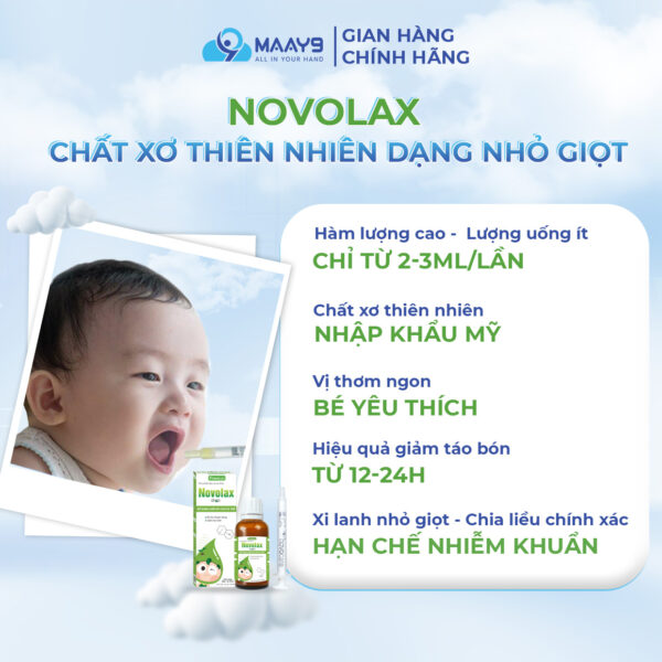 Chất xơ hòa tan novolax drop