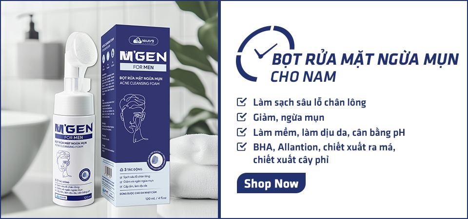 Bọt rửa mặt ngừa mụn M'gen chứa sodium PCA giúp cấp ẩm